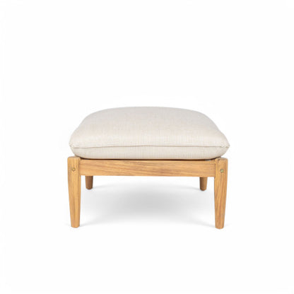 Terassi Outdoor Acacia Wood Lounge Set with Chair, Ottoman