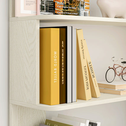 90cm Corner Bookshelf with Anti-Drop Panel and Open Shelves