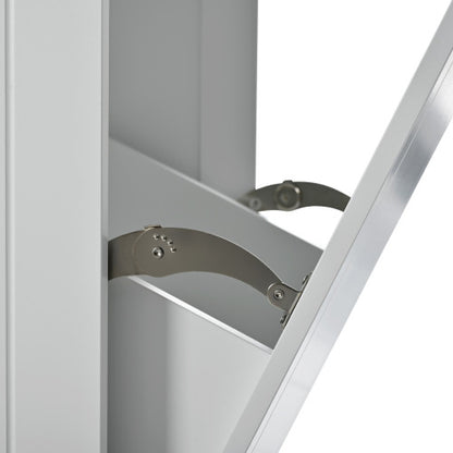 K Fluted Kitchen Island with Trash Can Storage Cabinet, Power Outlet, Internal Storage Rack, Rolling Kitchen Islands on 5 Wheels with 3 Drawer