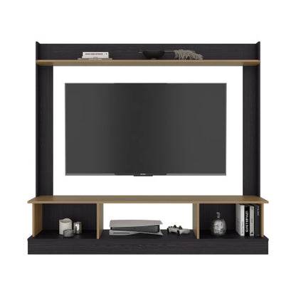 Berea 65" TV Entertainment Center Modern Media Console with Storage for Gaming & wenge and natural oak