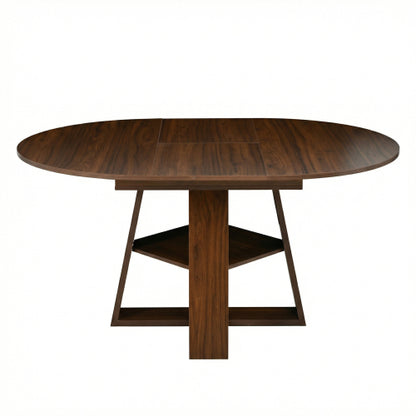 43-59 Inch Extendable Round Dining Table for 4-8 People