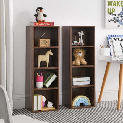 70.9 Inch 8-Tier Detachable Adjustable Slim Media Storage Tower Home Narrow Bookcase
