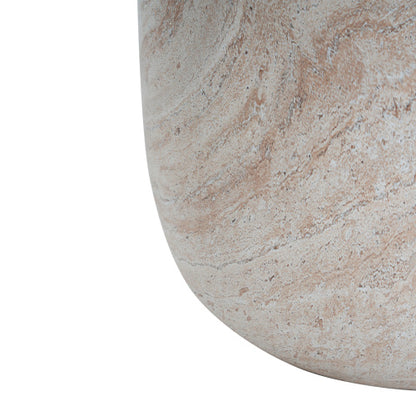 Outdoor/Indoor Lightweight Concrete Side Table,Travertine Finish