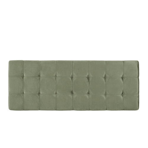 50.5 Inch Fabric Rectangular Storage Ottoman Bench, Upholstered Footrest with Birch Wood Legs, 250 LBS Load Capacity
