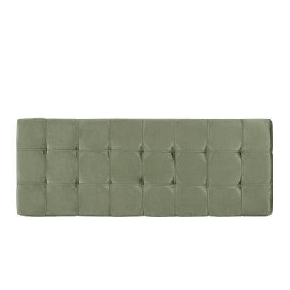 50.5 Inch Fabric Rectangular Storage Ottoman Bench, Upholstered Footrest with Birch Wood Legs, 250 LBS Load Capacity