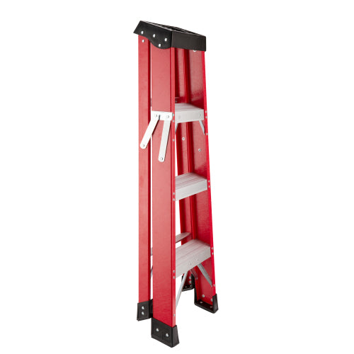 Fiberglass ladder, single-sided stepladder for electrical engineering ladder construction insulation ladder with a load capacity of 330 pounds