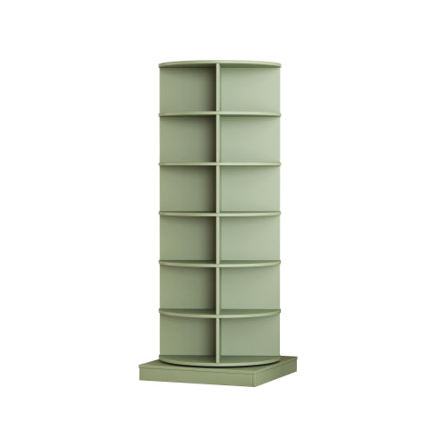 Green 6-Layer 360 Degree Rotating Shoe Cabinet Large Capacity Space Saving Household Shoe Storage Rack