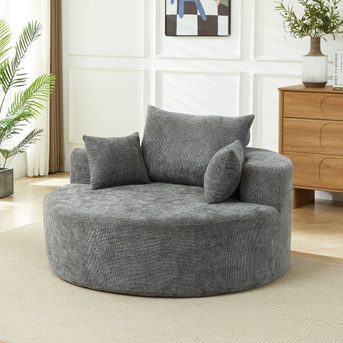 55 inch L Chenille Sponge Single Sleeper Chair, No Assembly