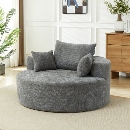 55 inch L Chenille Sponge Single Sleeper Chair, No Assembly