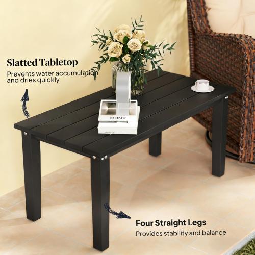 Patio Table,Rectangle Outdoor Coffee Table