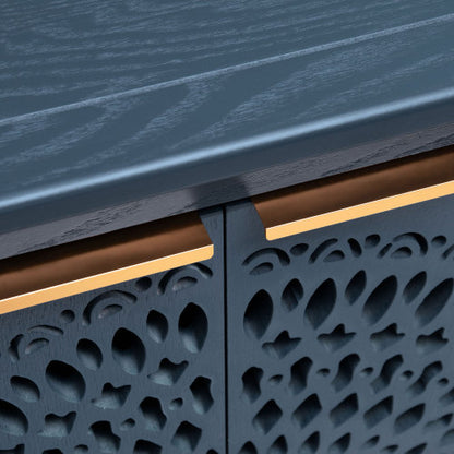 American style Hollow-Carved 2 Door Accent Cabinet Sideboard Buffet Storage Cabinet for Entryway Living Room Bedroom