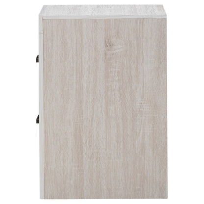 Coastal White 2-Drawer Nightstand