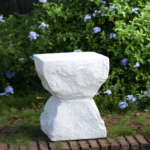 Cleo Outdoor Paito Modern Minimalist MGO Side Table, White