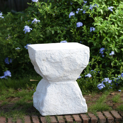 Cleo Outdoor Paito Modern Minimalist MGO Side Table, White