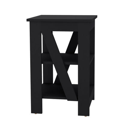 3-Tier End Table with Open Storage Shelves, Modern Side Table Nightstand for Living Room Bedroom Small Space
