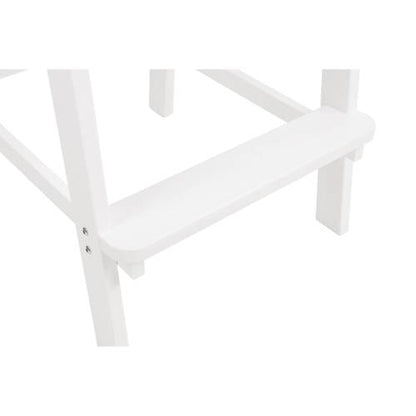 Lounge chair White color, suitable for all seasons: Outdoor lounge chair, made of sturdy HIPS material, equipped with 304 stainless steel accessories.
