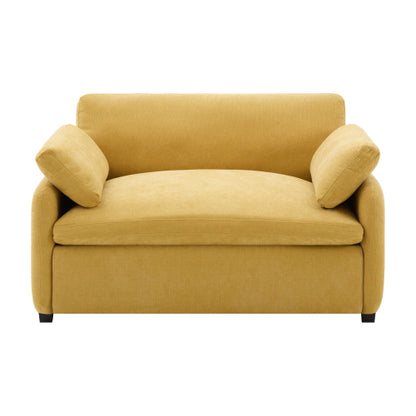 50*43" Oversized Chenille Single Sofa Chair, Wide and Deep Seat Accent Chair, Modern Upholstered Comfy Armchair, Couch Lounge with Pillows for Living Room&Apartment