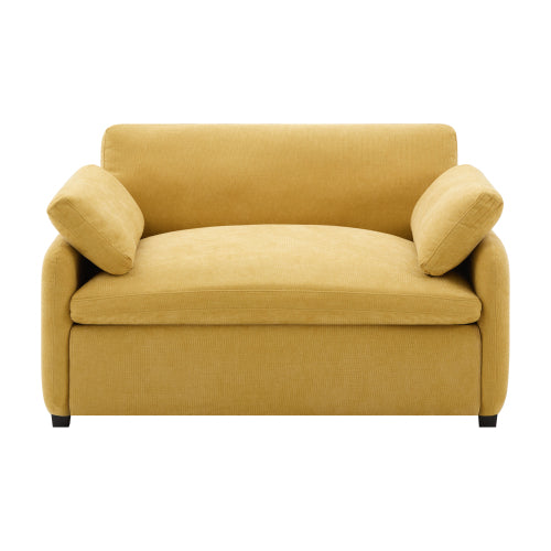 50*43" Oversized Chenille Single Sofa Chair, Wide and Deep Seat Accent Chair, Modern Upholstered Comfy Armchair, Couch Lounge with Pillows for Living Room&Apartment