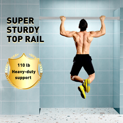 56" - 60" W x 76" H Frameless Shower Door Soft-closing Single Sliding, 1/4" (6mm) Tempered Glass with Explosion-proof Coating, 24D01-60BNX Brushed Nickel