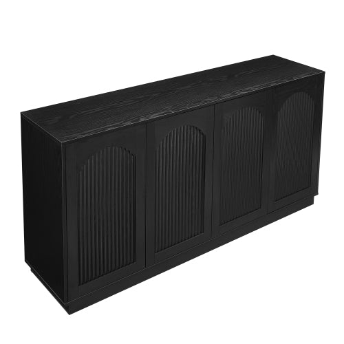 Modern 64 inch TV Stand with Magnetic Doors and Adjustable Storage