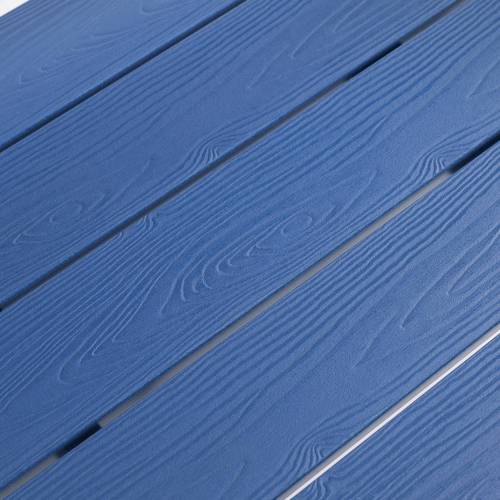 Minimalist dark blue bench Environmentally friendly and recyclable, suitable for both indoor and outdoor use. Just wipe it clean when it gets dirty