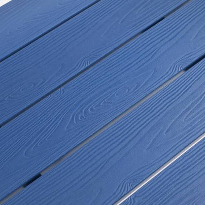 Minimalist dark blue bench Environmentally friendly and recyclable, suitable for both indoor and outdoor use. Just wipe it clean when it gets dirty