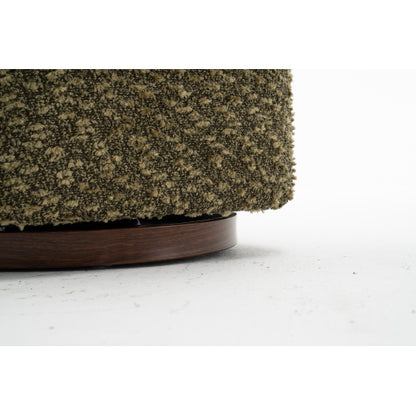 Ottoman Swivel Stool with Upholstered Seat, 360¡ã Vanity Chair Accent Furniture