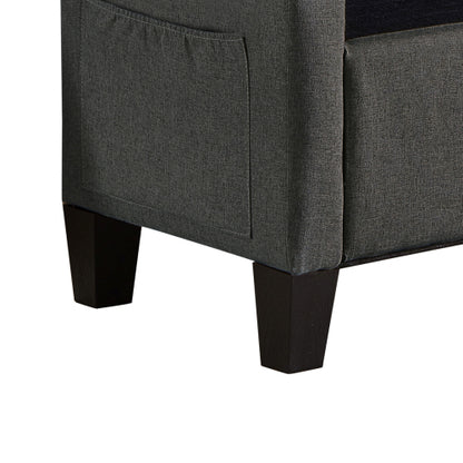 Ottoman with Storage, Storage Ottoman Bench with Safety Hinge 350 lbs Weight, Upholstered Entryway Bench with Seating for Bedroom, Living Room - Dark Gray