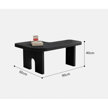 Modern Black Wooden Nesting Coffee Table, 70.86inch  Extendable Splicing Center Table