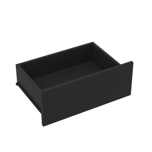 9 Drawer Dresser with No Handle Design, Modern Black Matte Wood Dresser for Bedroom, Storage Chest of Drawers for Living Room, Hallway, Entryway