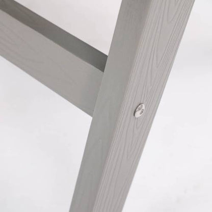Lounge chair Light Gray color, suitable for all seasons: Outdoor lounge chair, made of sturdy HIPS material, equipped with 304 stainless steel accessories.