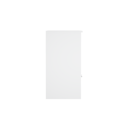 White Kids Storage Cabinet 2 Open Shelves With Full-Width Drawer Anti-Tip Design For Playroom Nursery