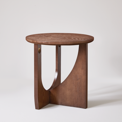100% Solid Wood Side Table Natural Round End Table Rustic Accent Furniture