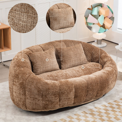 Bean Bag sofa Lazy Sofa Durable Comfort Lounger High Back Bean Bag Chair Couch for Adults and Kids, Indoor & Outdoor, Accent Floor Soft Lounge Chair (Coffee chenille)