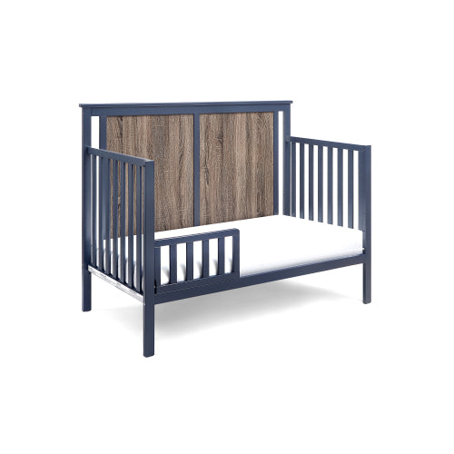 4-in-1 Convertible Crib Midnight Blue/Vintage Walnut