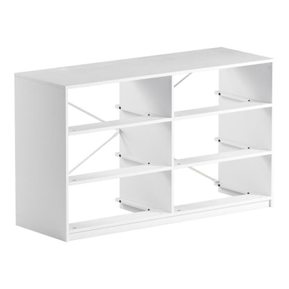 6-Drawer Dresser with Large Fabric Drawers, White