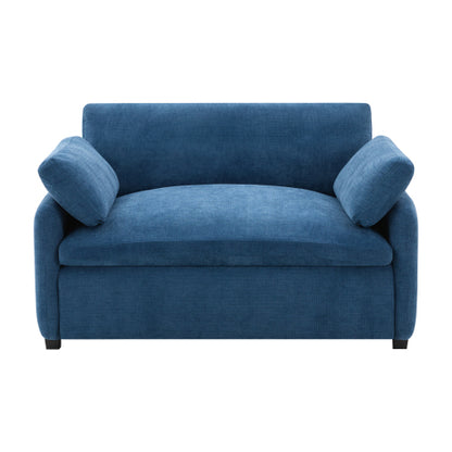 50*43 Inch Oversized Deep-Seat Chenille Single Lounge Chair with Pillows
