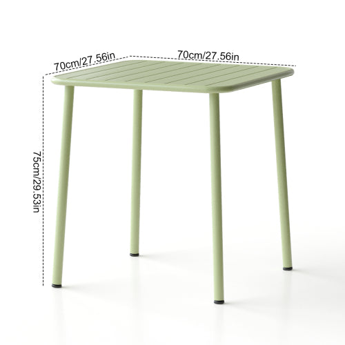 Sera square table (green) outdoor courtyard table villa open air dining table waterproof table retro American modern simple balcony table coffee table