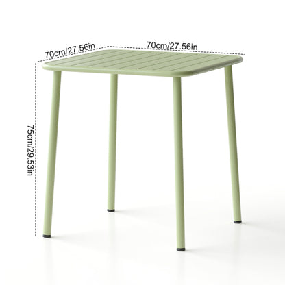 Sera square table (green) outdoor courtyard table villa open air dining table waterproof table retro American modern simple balcony table coffee table