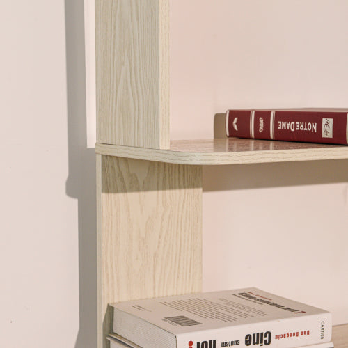 90cm Corner Bookshelf with Anti-Drop Panel and Open Shelves