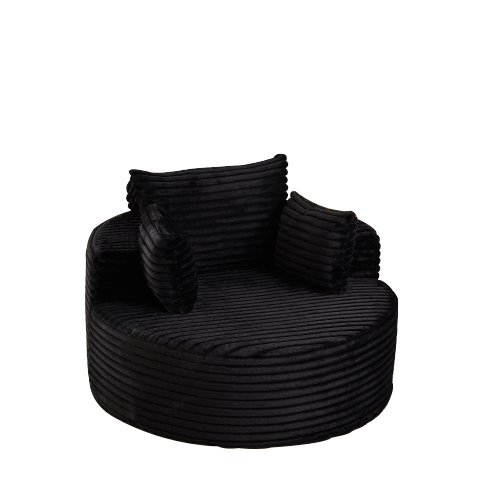 50"L Corduroy Sponge single sofa,No Assembly Required,Fluffy Modern Sleeper Chair for Living room, Bedroom, Lounge and Projection Room(Not a swivel chair.)