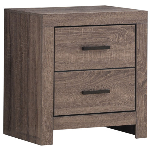Barrel Oak 2-Drawer Nightstand