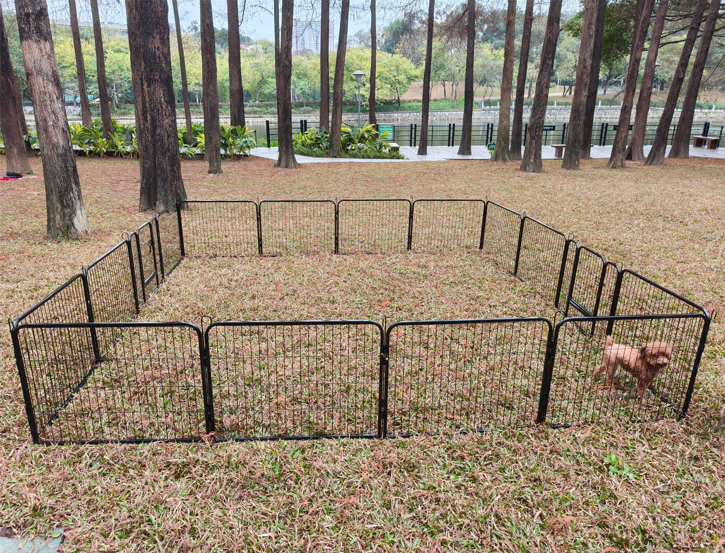 Portable Outdoor Folding 16-panel Heavy Duty Metal Pet Playpen