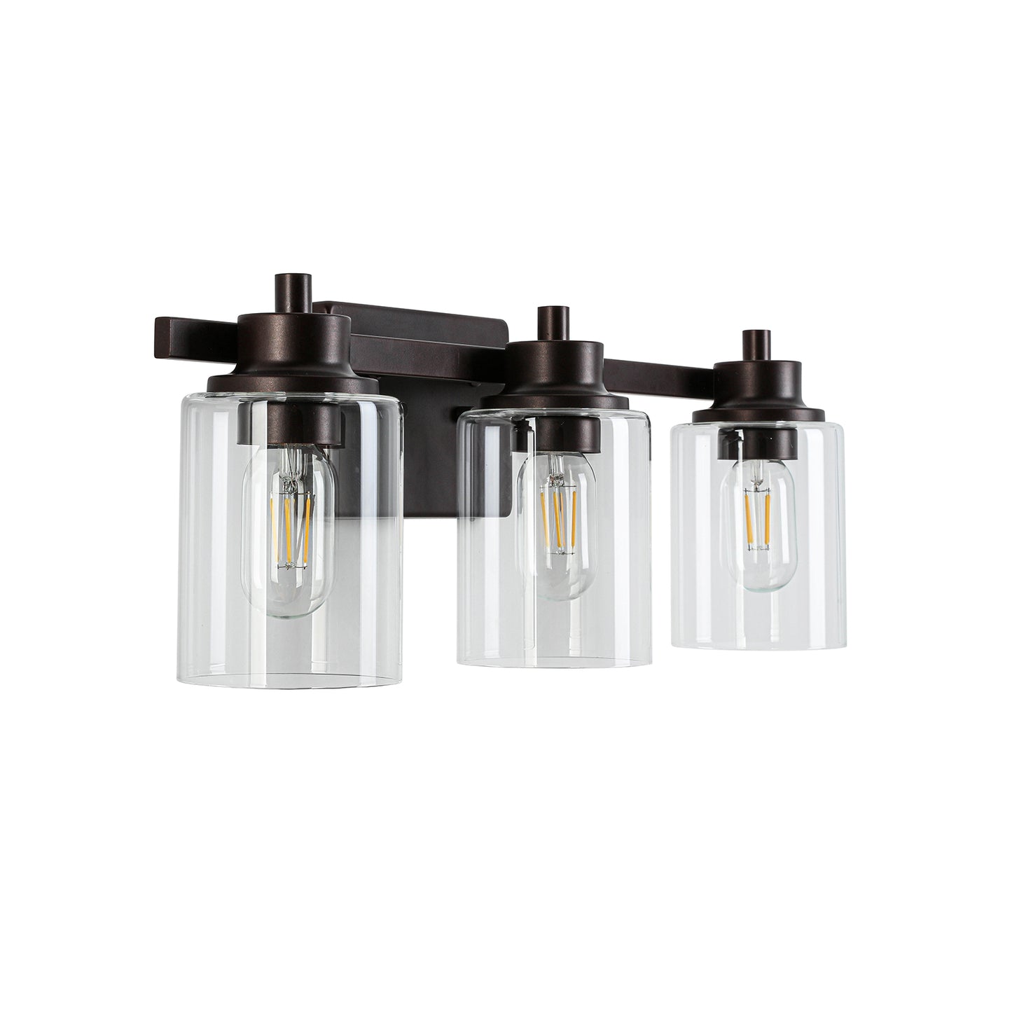Vanity light 23-in 3-Light Oil-Rubbed Bronze Industrial Vanity Light