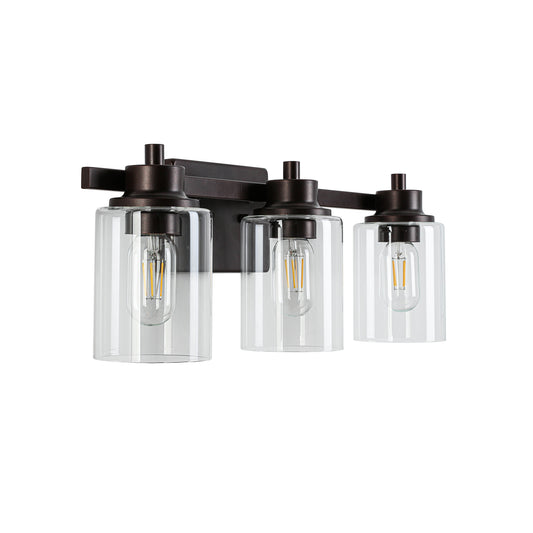 Vanity light 23-in 3-Light Oil-Rubbed Bronze Industrial Vanity Light
