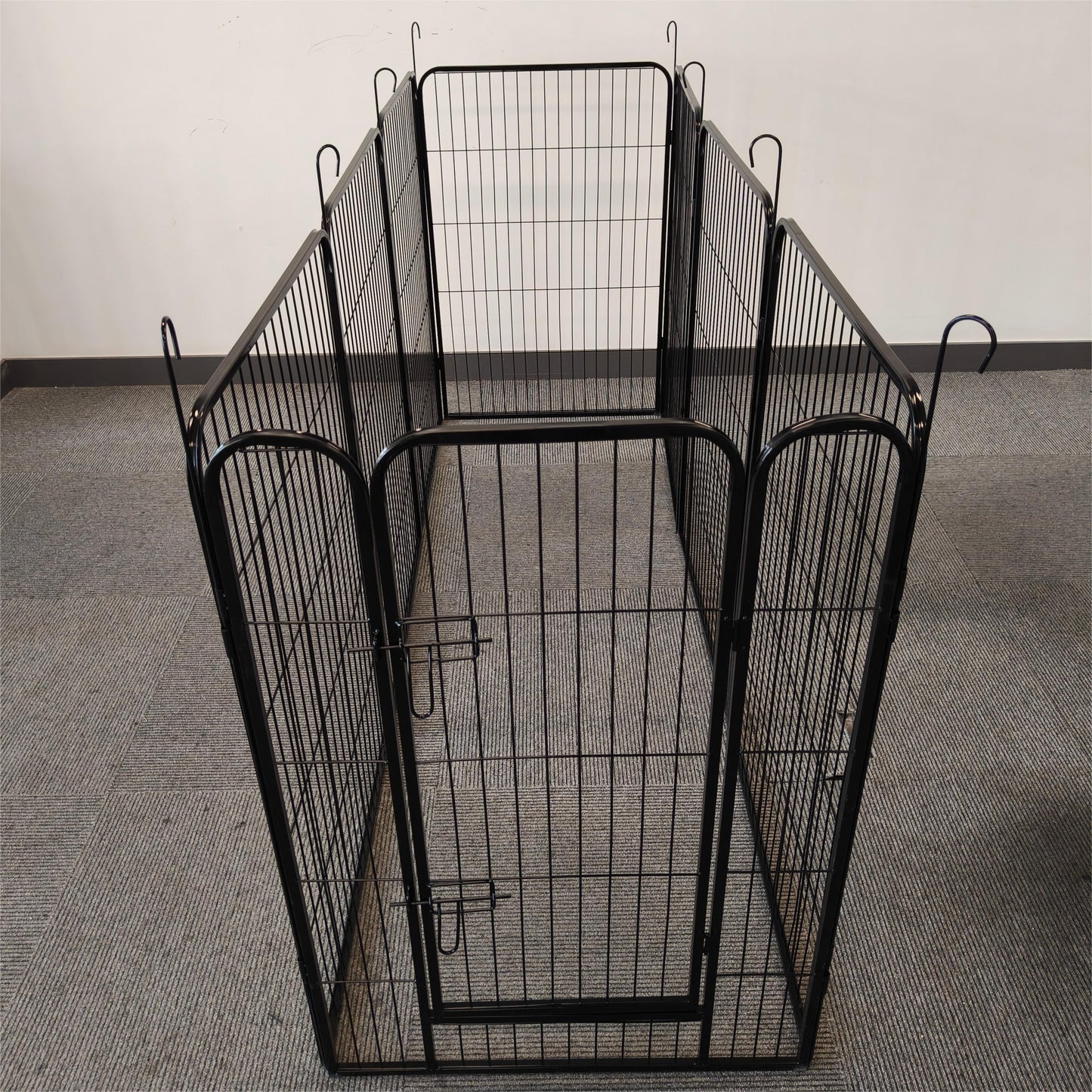 Large Outdoor Metal Puppy Dog Run Fence/8 Panels Iron Pet Dog Playpen