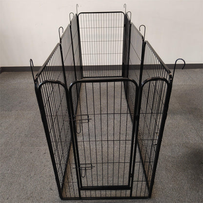 Large Outdoor Metal Puppy Dog Run Fence/8 Panels Iron Pet Dog Playpen