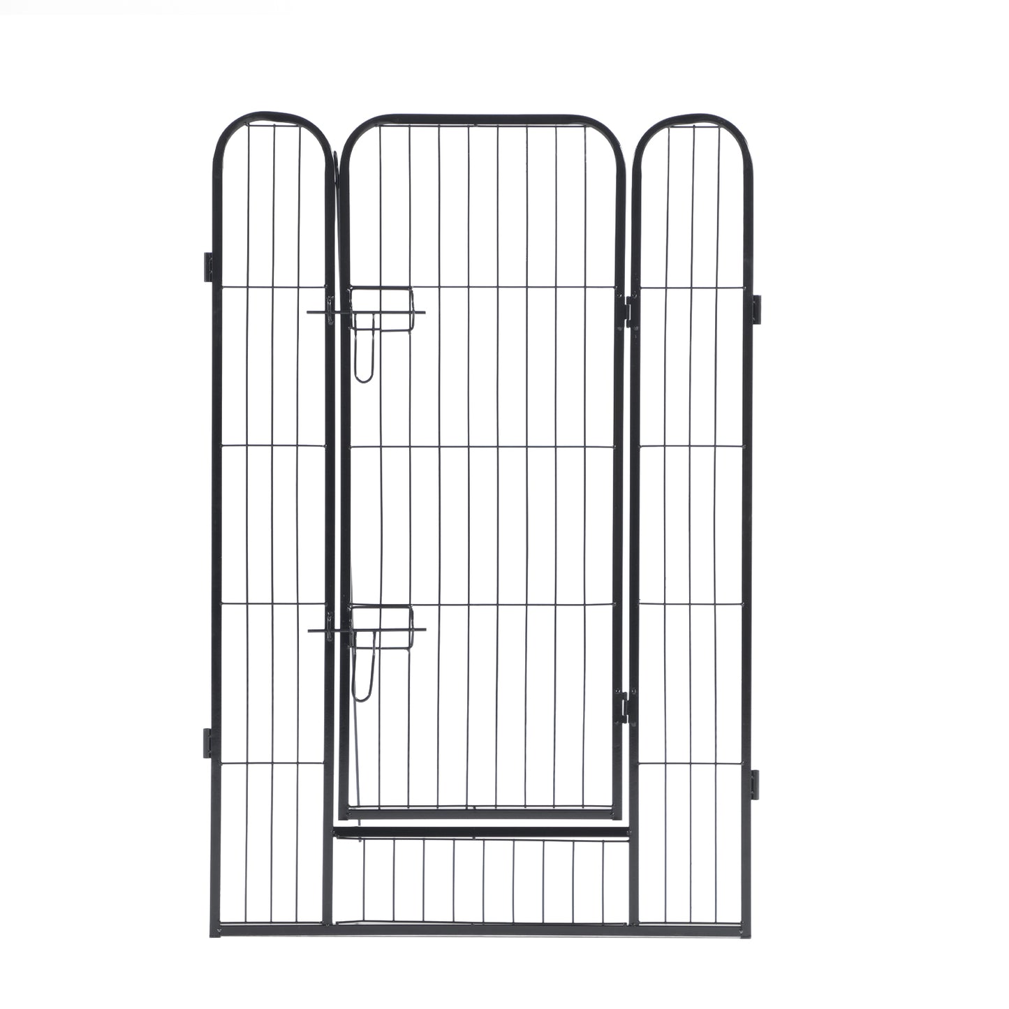 Large Outdoor Metal Puppy Dog Run Fence/8 Panels Iron Pet Dog Playpen