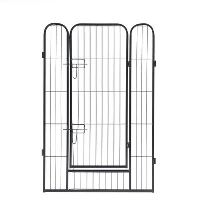 Large Outdoor Metal Puppy Dog Run Fence/8 Panels Iron Pet Dog Playpen