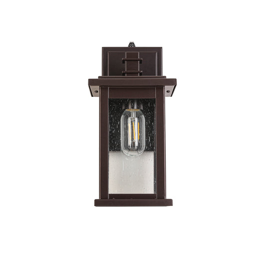 Oil Rubbed Bronze Lantern Hardwired Sconce Sensor Outdoor Sconce, Waterproof Outdoor Sconce,No Bulbs Included